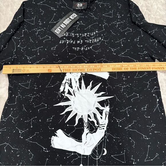 Rogue and Wolf Starlight Constellations Witch Gothic Long Sleeve T Shirt XXL NWT - Picture 3 of 9